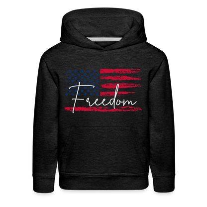 GU 'Freedom' Youth Premium Hoodie - charcoal grey