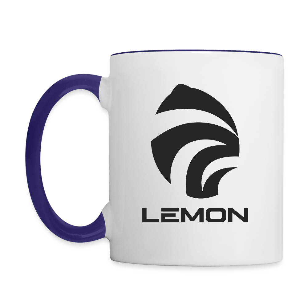 LEM0N Contrast Coffee Mug - white/cobalt blue