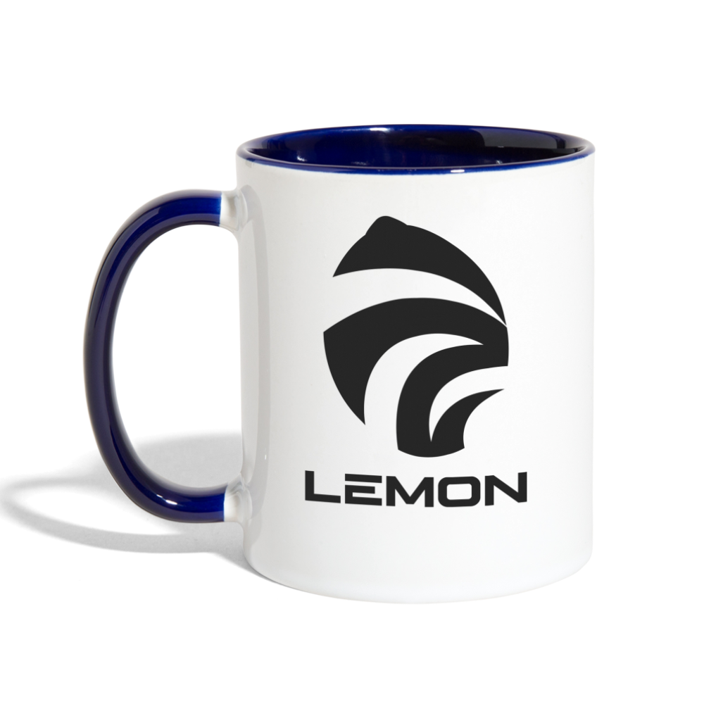 LEM0N Contrast Coffee Mug - white/cobalt blue