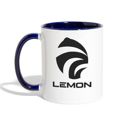 LEM0N Contrast Coffee Mug - white/cobalt blue