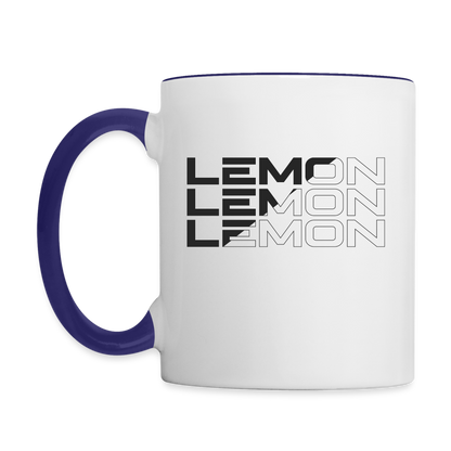 LEM0N Contrast Coffee Mug - white/cobalt blue