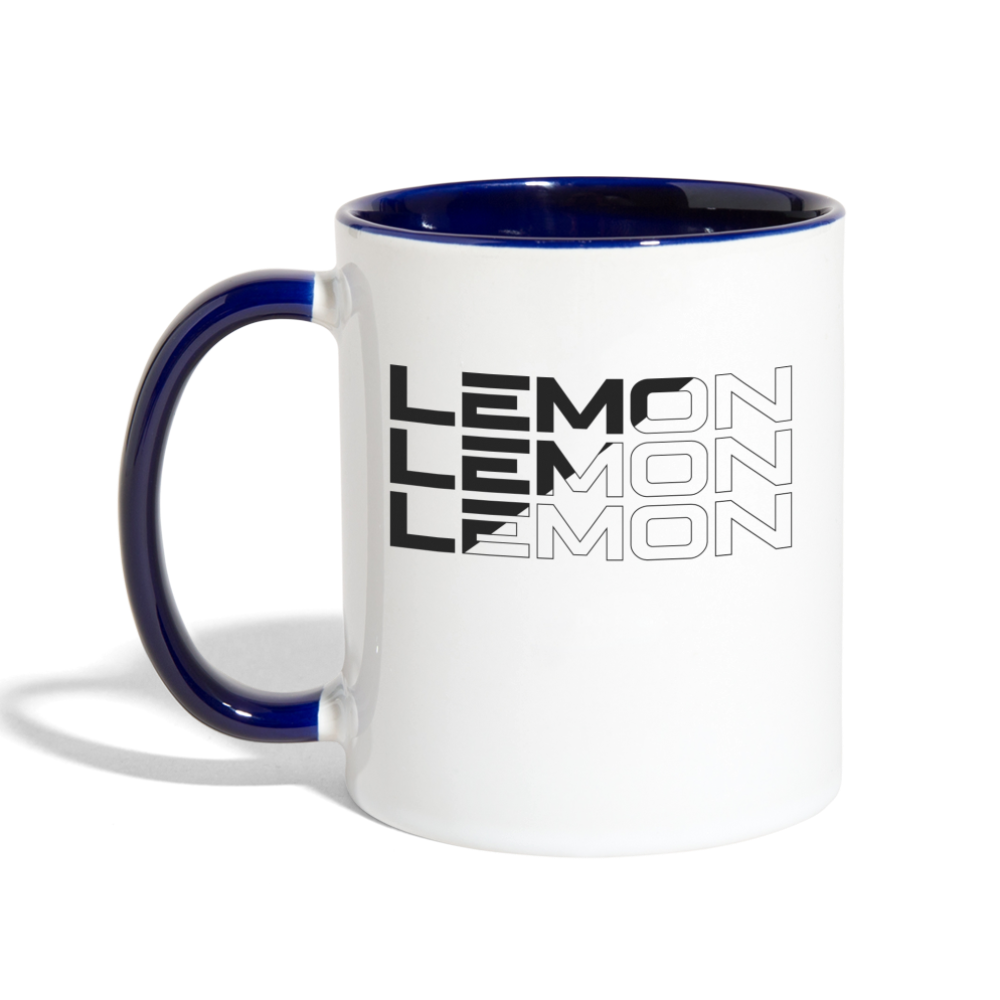 LEM0N Contrast Coffee Mug - white/cobalt blue