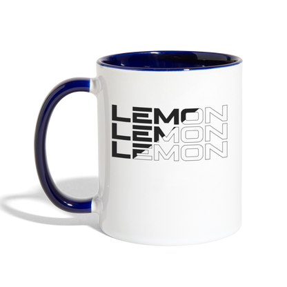 LEM0N Contrast Coffee Mug - white/cobalt blue