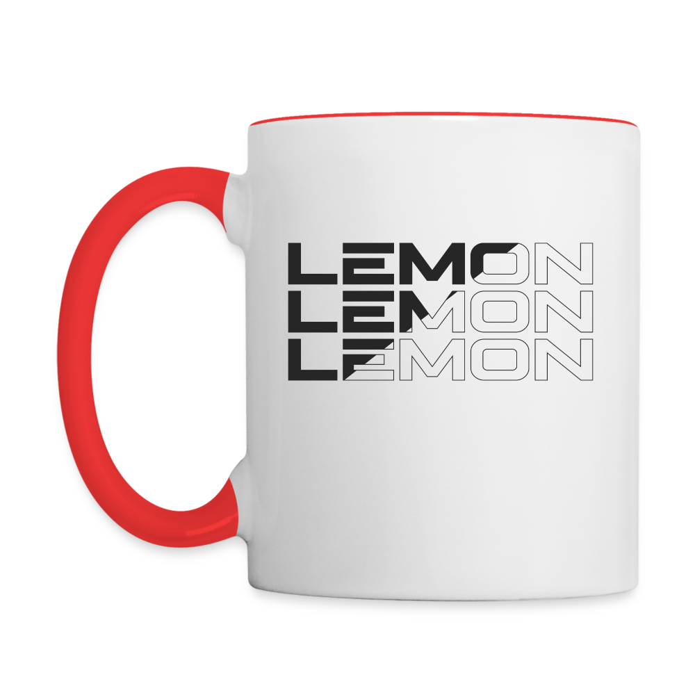 LEM0N Contrast Coffee Mug - white/red