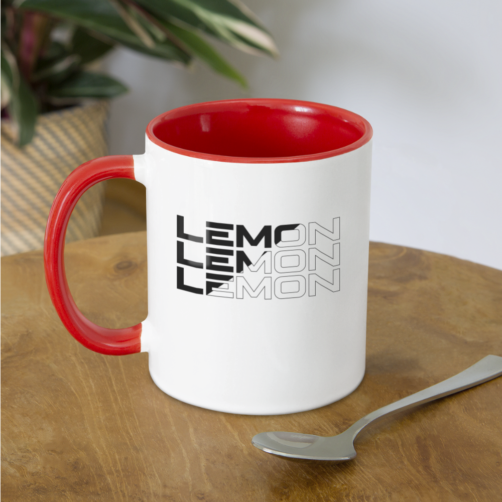 LEM0N Contrast Coffee Mug - white/red