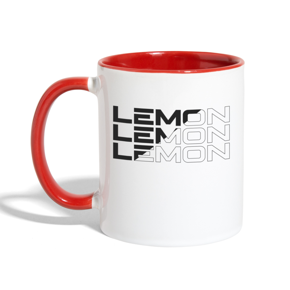 LEM0N Contrast Coffee Mug - white/red