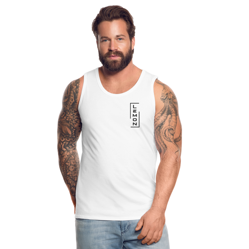 LEM0N Men’s Premium Tank - white