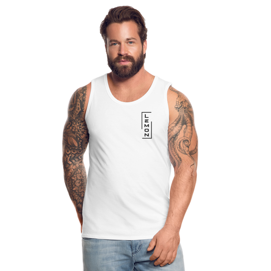 LEM0N Men’s Premium Tank - white