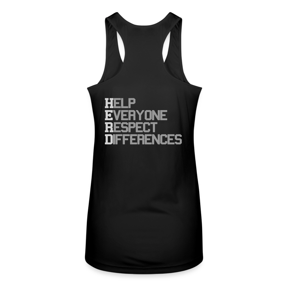 Vex Unchained Women’s 'HERD' Performance Racerback Tank Top - black