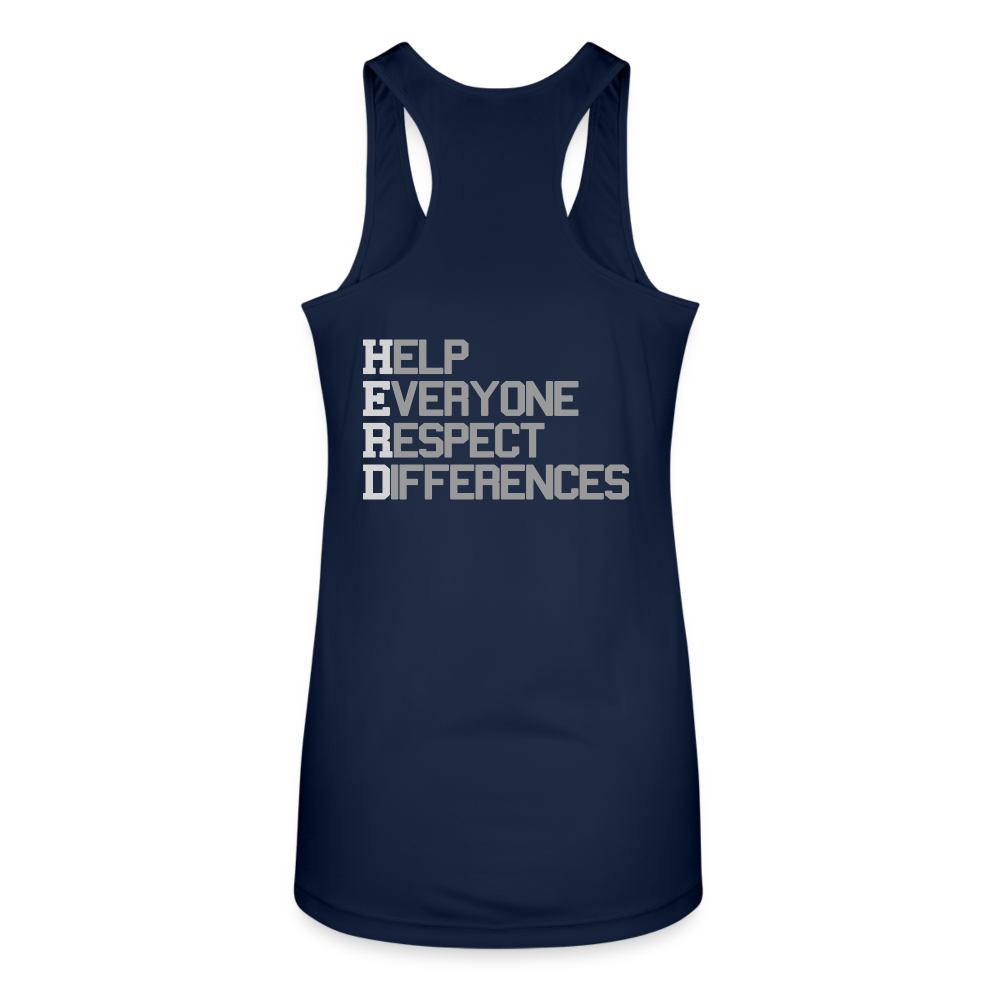 Vex Unchained Women’s 'HERD' Performance Racerback Tank Top - navy