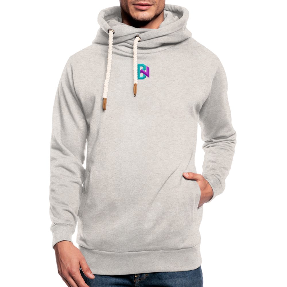 Adult BiohazardWife 'Chemical' Shawl Collar Hoodie - heather oatmeal