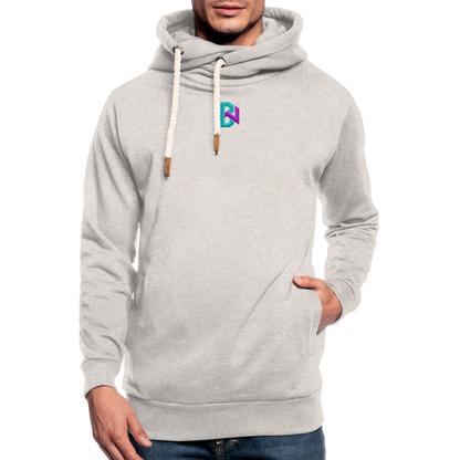 Adult BiohazardWife 'Chemical' Shawl Collar Hoodie - heather oatmeal