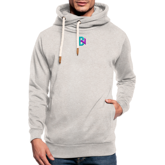 Adult BiohazardWife 'Chemical' Shawl Collar Hoodie - heather oatmeal