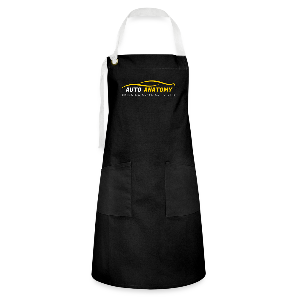 Adult Auto Anatomy Artisan Apron - black/white