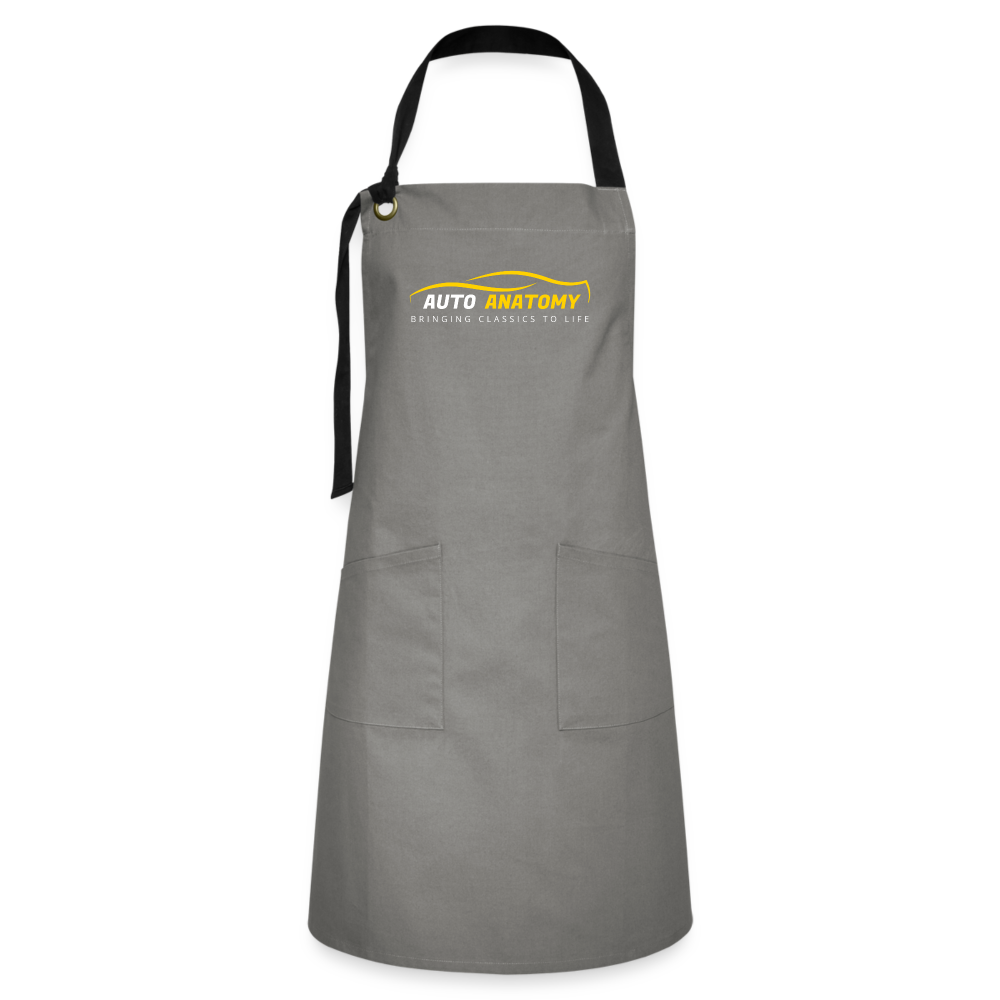 Adult Auto Anatomy Artisan Apron - gray/black