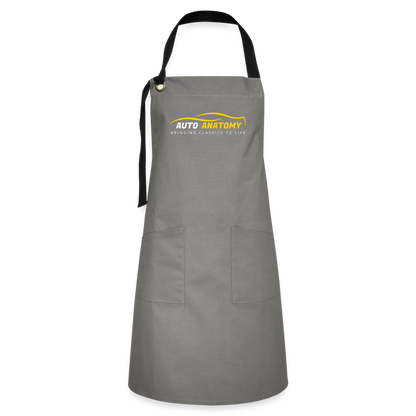 Adult Auto Anatomy Artisan Apron - gray/black