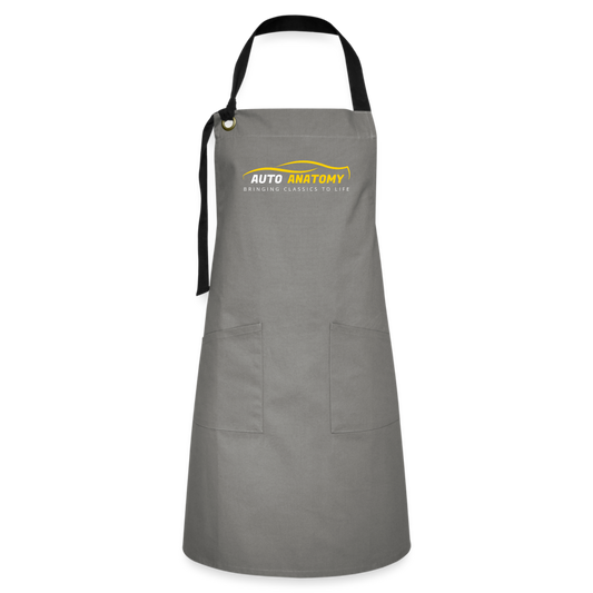 Adult Auto Anatomy Artisan Apron - gray/black