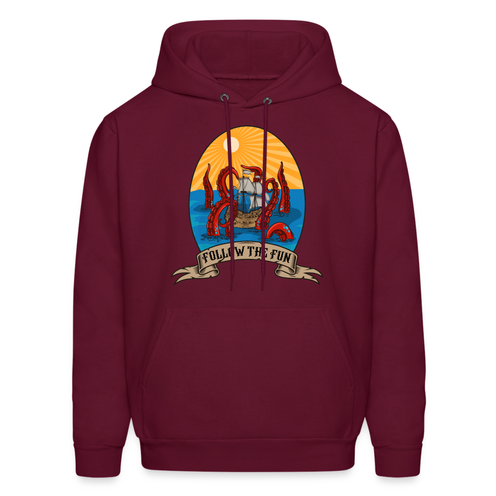 Men's Reid Likes Games 'Follow the Fun' Hoodie - burgundy