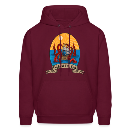 Men's Reid Likes Games 'Follow the Fun' Hoodie - burgundy