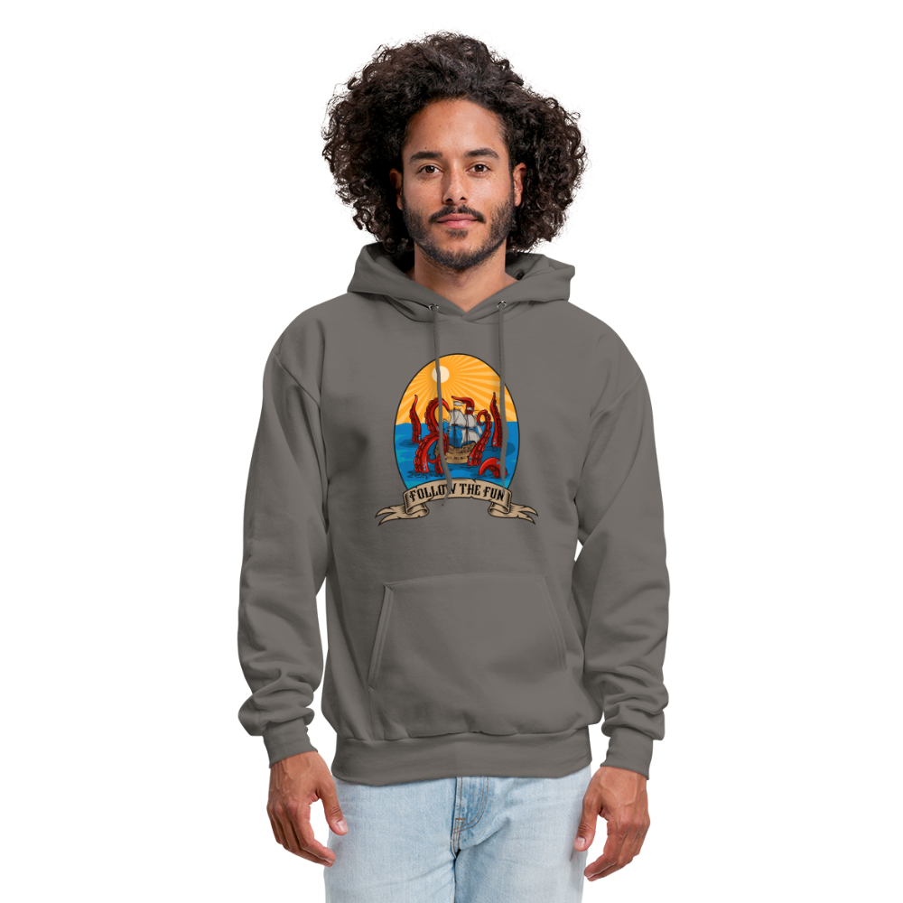 Men's Reid Likes Games 'Follow the Fun' Hoodie - asphalt gray