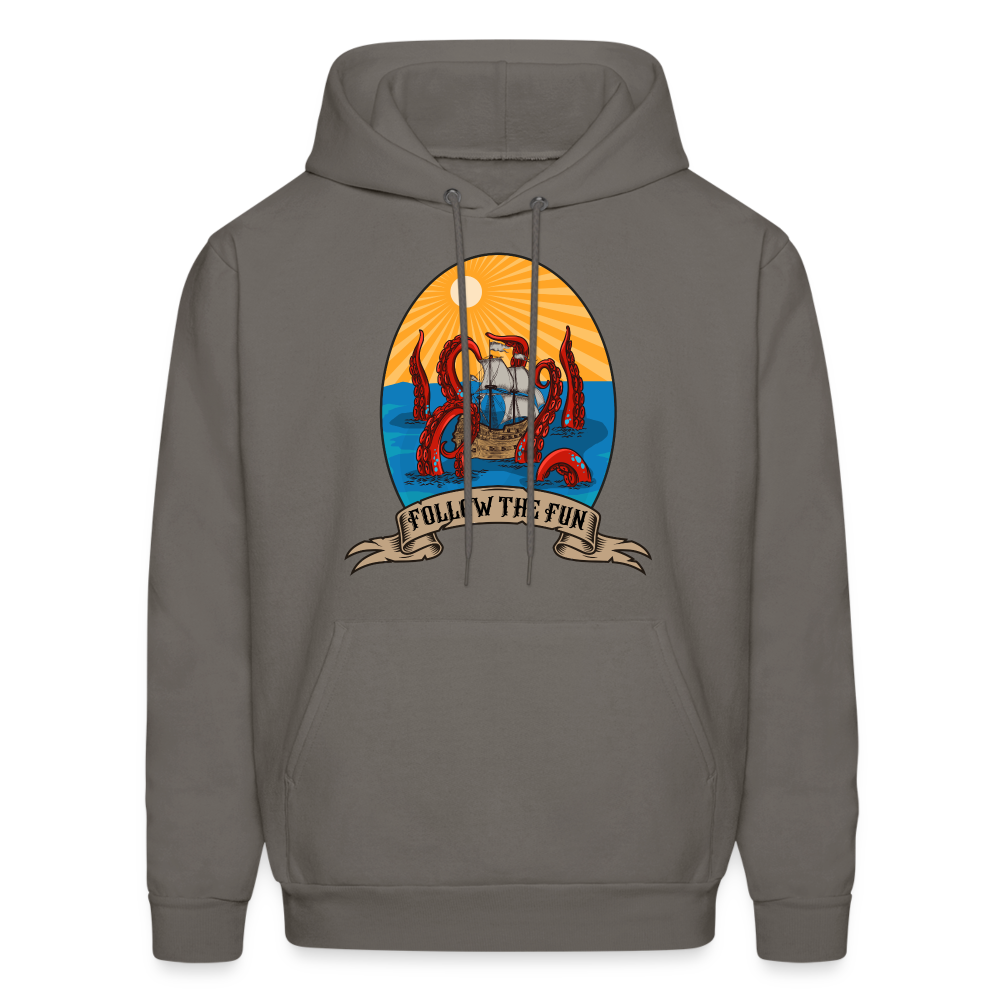 Men's Reid Likes Games 'Follow the Fun' Hoodie - asphalt gray