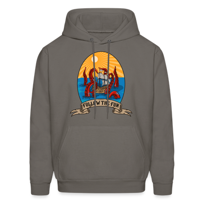 Men's Reid Likes Games 'Follow the Fun' Hoodie - asphalt gray