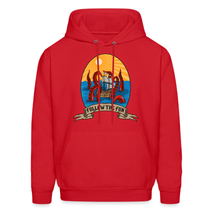 Men's Reid Likes Games 'Follow the Fun' Hoodie - red