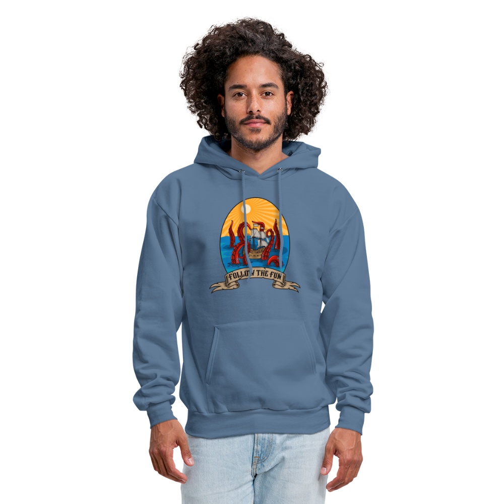 Men's Reid Likes Games 'Follow the Fun' Hoodie - denim blue