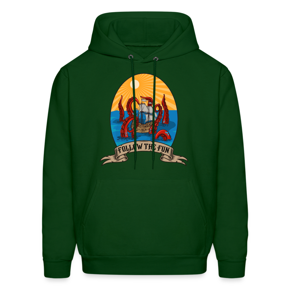 Men's Reid Likes Games 'Follow the Fun' Hoodie - forest green