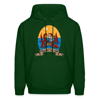 Men's Reid Likes Games 'Follow the Fun' Hoodie - forest green