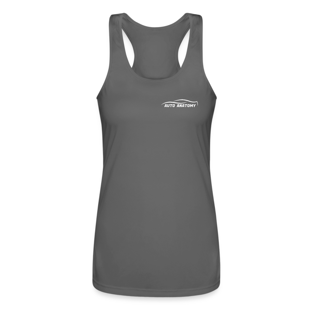 Women’s Auto Anatomy 'Bringing Classics to Life' Racerback Tank Top - charcoal