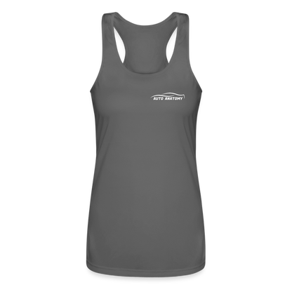 Women’s Auto Anatomy 'Bringing Classics to Life' Racerback Tank Top - charcoal