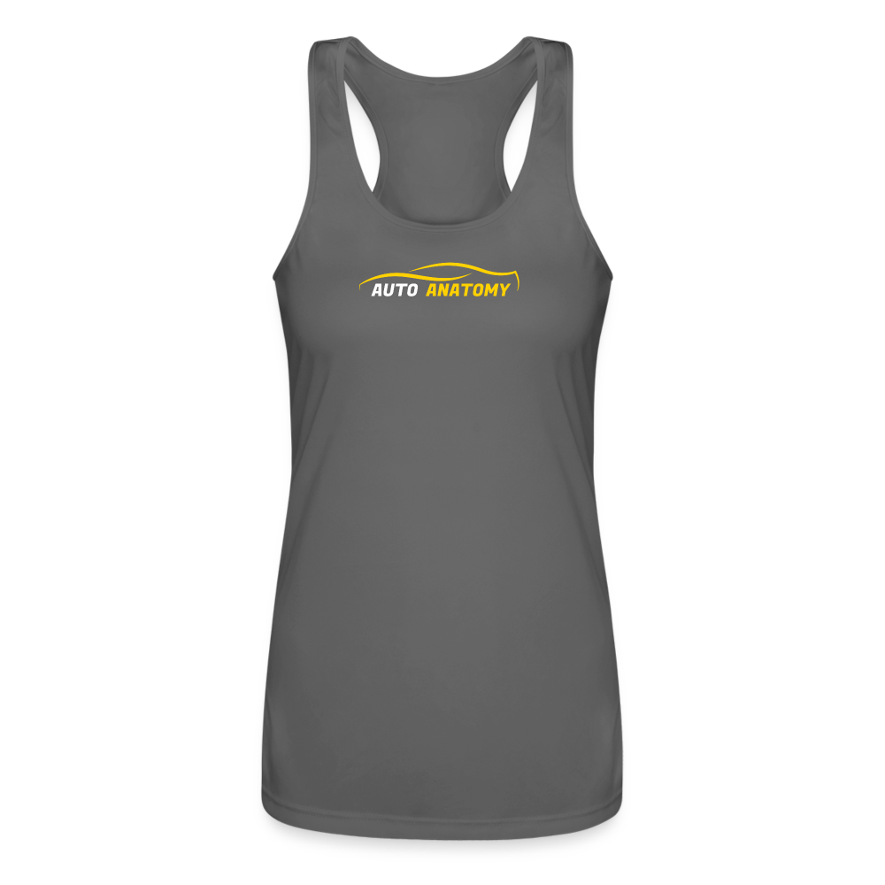 Women’s Auto Anatomy Performance Racerback Tank Top - charcoal