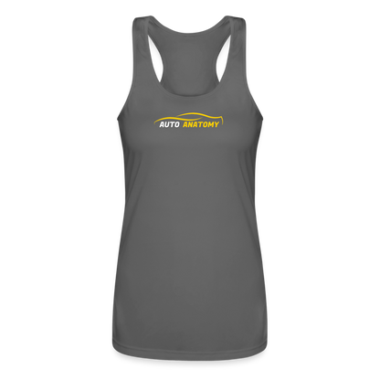 Women’s Auto Anatomy Performance Racerback Tank Top - charcoal