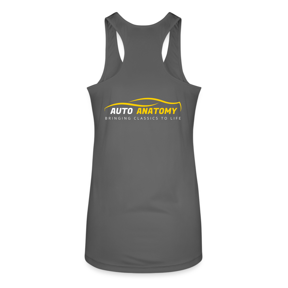 Women’s Auto Anatomy Performance Racerback Tank Top - charcoal