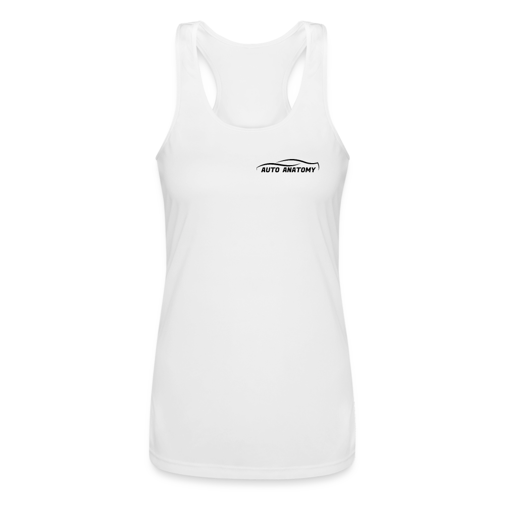 Women’s Auto Anatomy 'Flooded Corvair' Racerback Tank Top - white