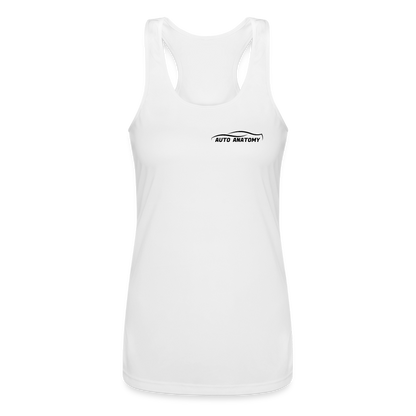 Women’s Auto Anatomy 'Flooded Corvair' Racerback Tank Top - white