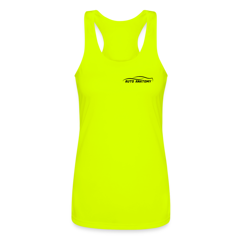 Women’s Auto Anatomy 'Flooded Corvair' Racerback Tank Top - neon yellow