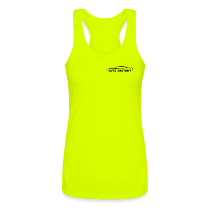 Women’s Auto Anatomy 'Flooded Corvair' Racerback Tank Top - neon yellow