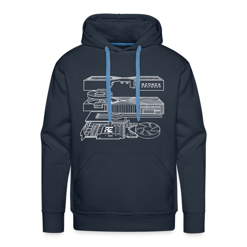 Men’s RE 'Blueprint' Premium Hoodie - navy