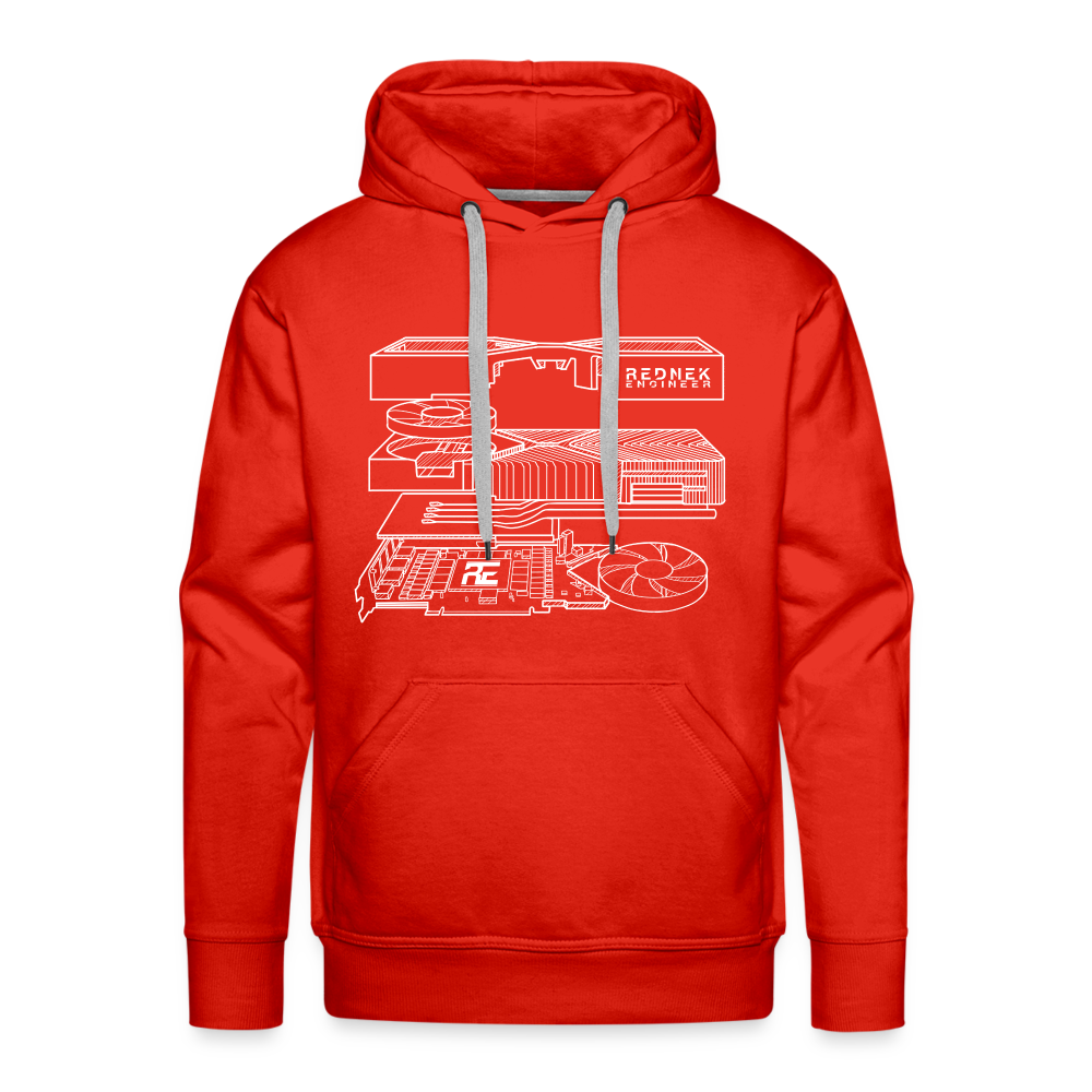 Men’s RE 'Blueprint' Premium Hoodie - red