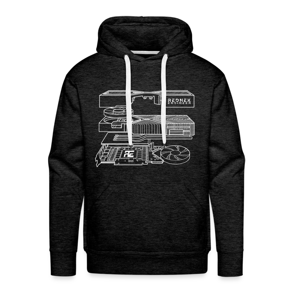 Men’s RE 'Blueprint' Premium Hoodie - charcoal grey