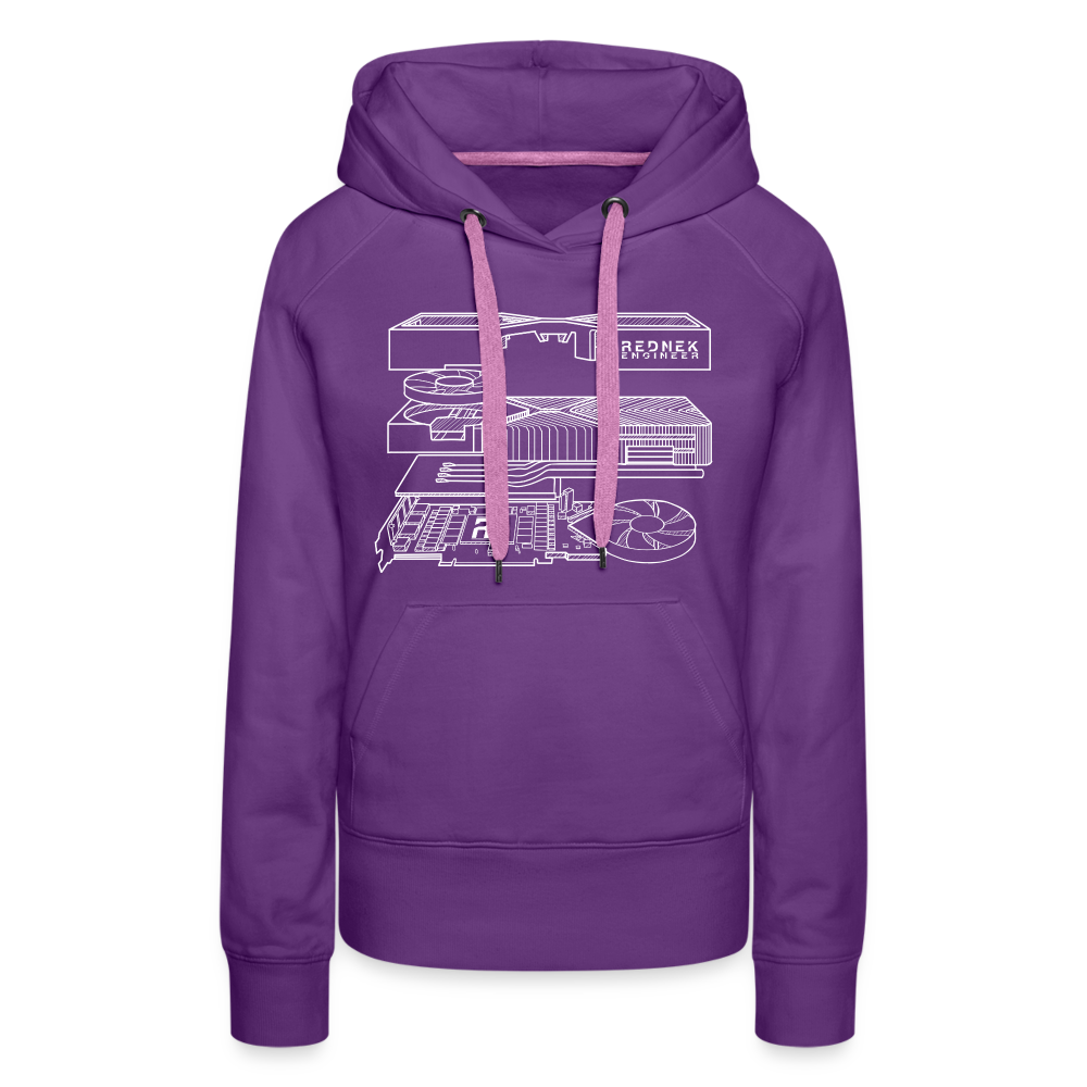 Women’s RE 'Blueprint' Premium Hoodie - purple 