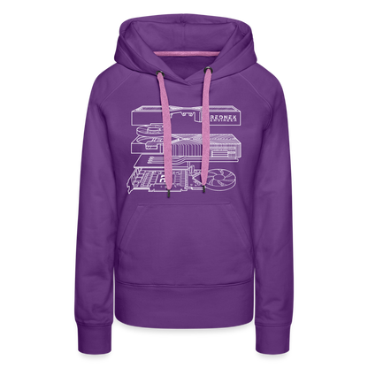 Women’s RE 'Blueprint' Premium Hoodie - purple 