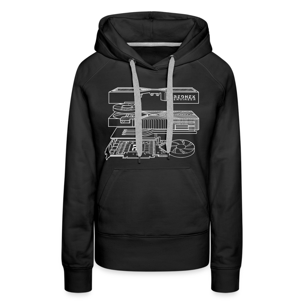 Women’s RE 'Blueprint' Premium Hoodie - black