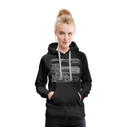 Women’s RE 'Blueprint' Premium Hoodie - black