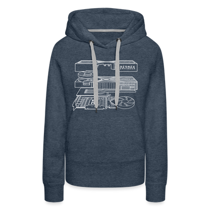 Women’s RE 'Blueprint' Premium Hoodie - heather denim