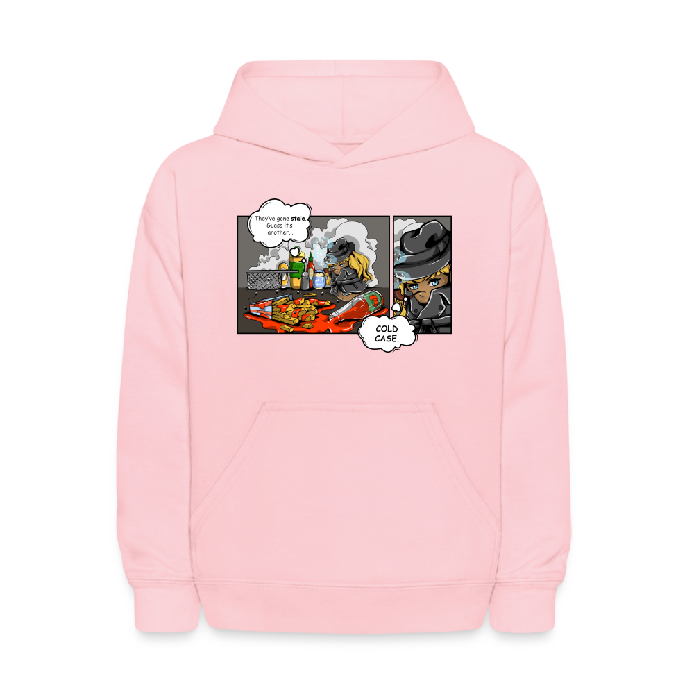 Youth Mrs. Freeze 'Detective Potato' Pullover Hoodie - pink