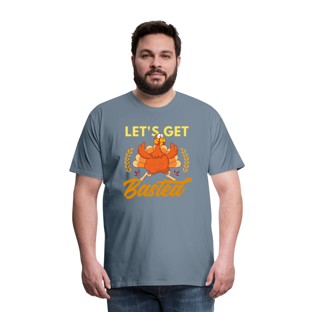 GU 'Let's Get Basted' Unisex Premium T-Shirt - steel blue