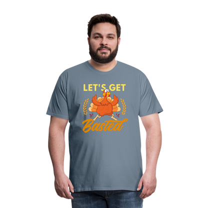 GU 'Let's Get Basted' Unisex Premium T-Shirt - steel blue